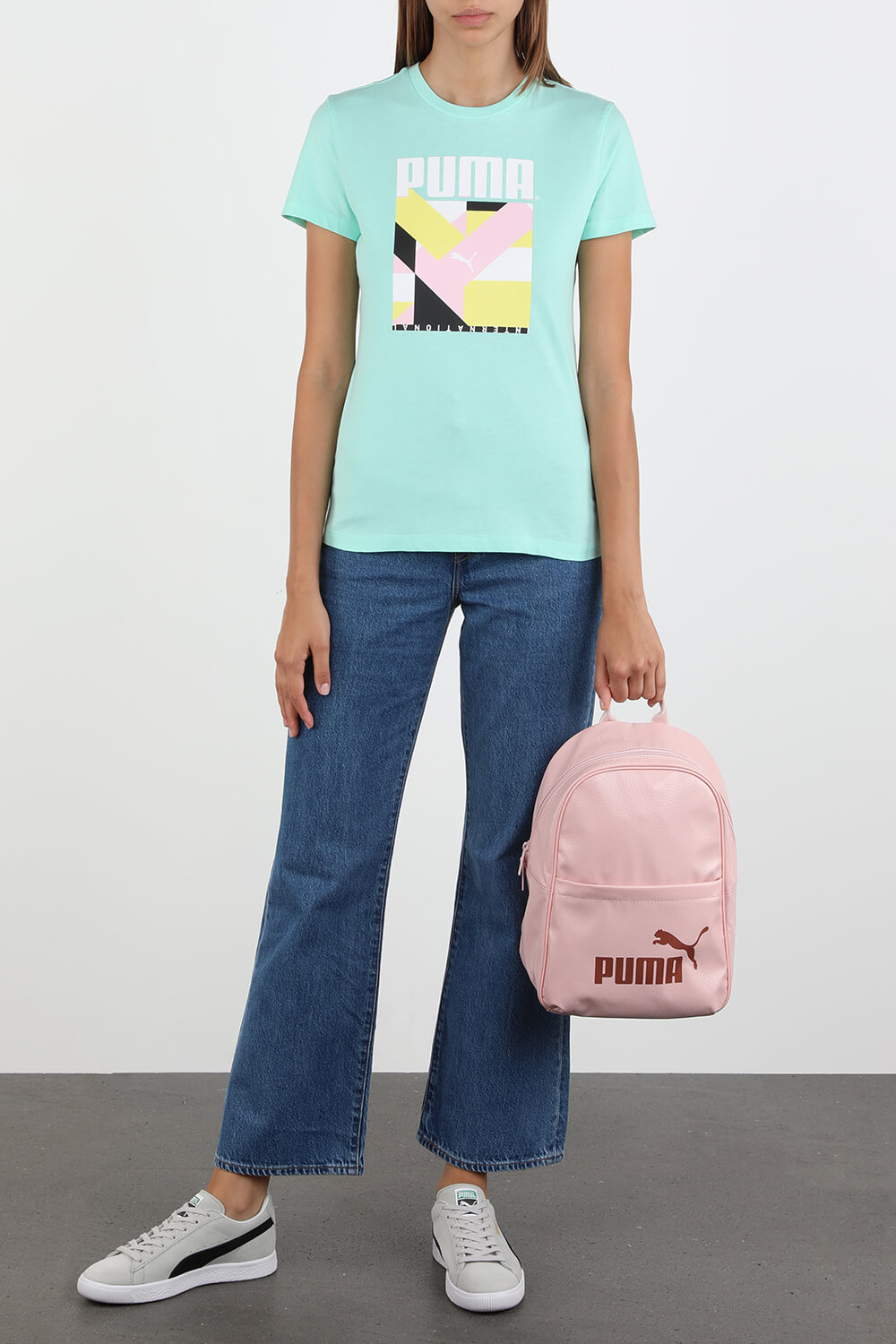 International Graphic Tee Green Pastel